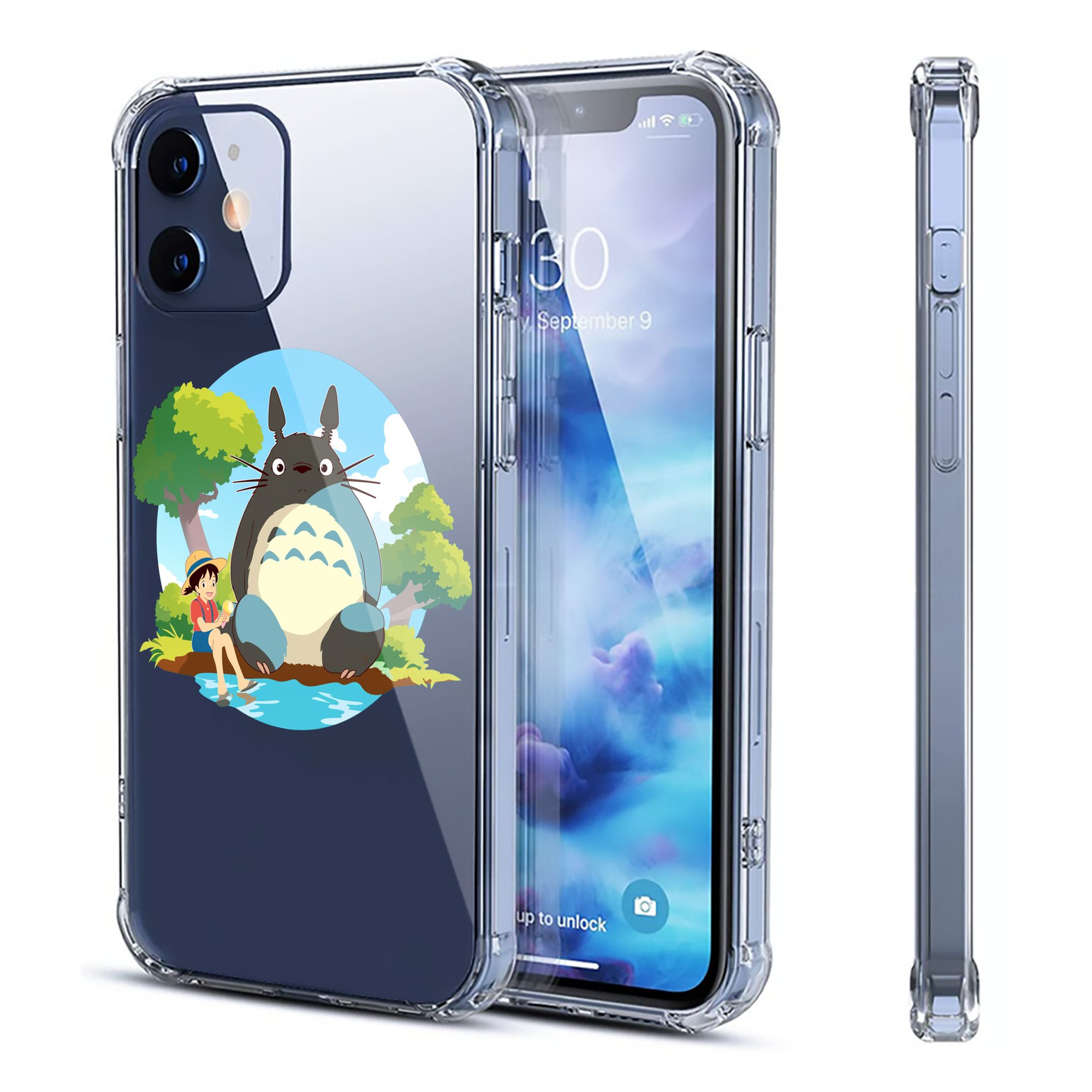 （画像用） となりのトトロ 草壁メイ 草壁サツキ My Neighbor Totoro Satsuki Kusakabe Mei Kusakabe 【iPhone 12シリーズ対応】透明スマホケース（クリアソフトケース）